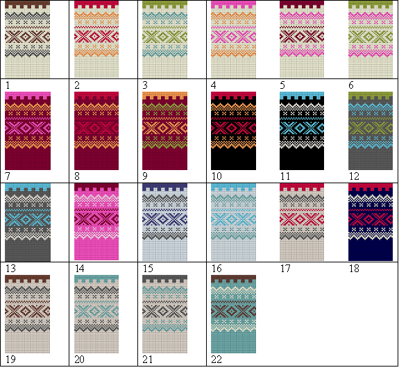 My custom Vancouver colorways using the same Daletta yarn