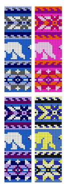 Polar Chullo ear flap hat colors Mary Ann Stephens copyright 2009