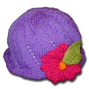 Twist and Sprout Hat knit in Dale of Norway Freestyle yarn