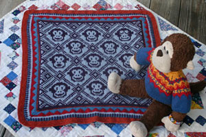 monkstermedium Sleepy Monkey Blanket copyright Mary Ann Stephens