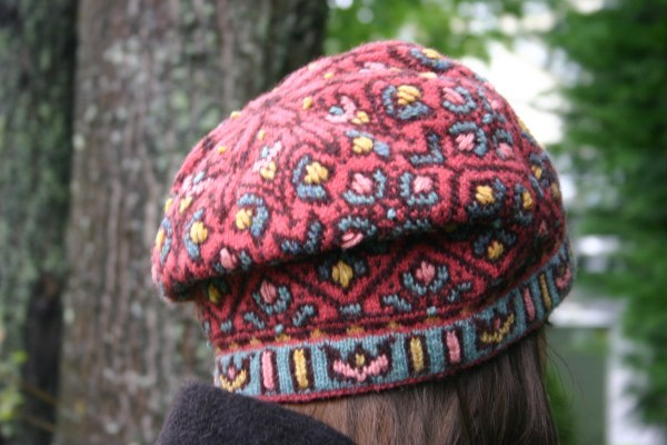 Allamanda fair isle slouched tam with embroidery