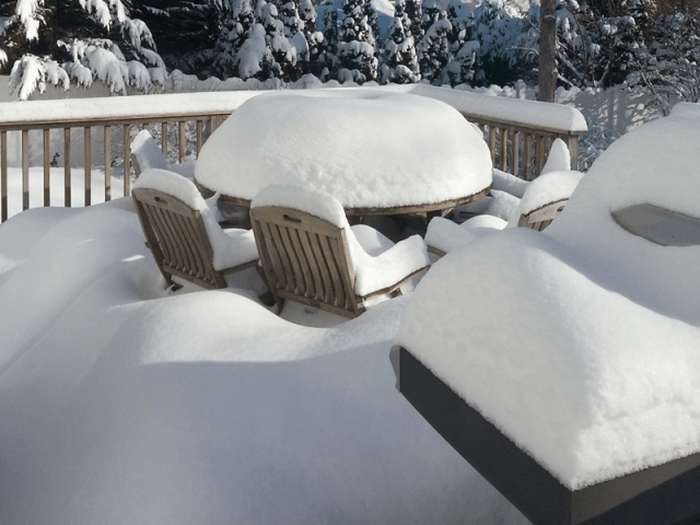 snow on deck