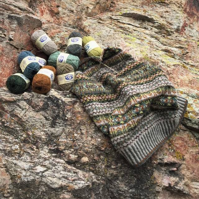 Fair Isle Vest / Slipover knitting pattern using Jamieson's Spindrift Shetland wool yarn